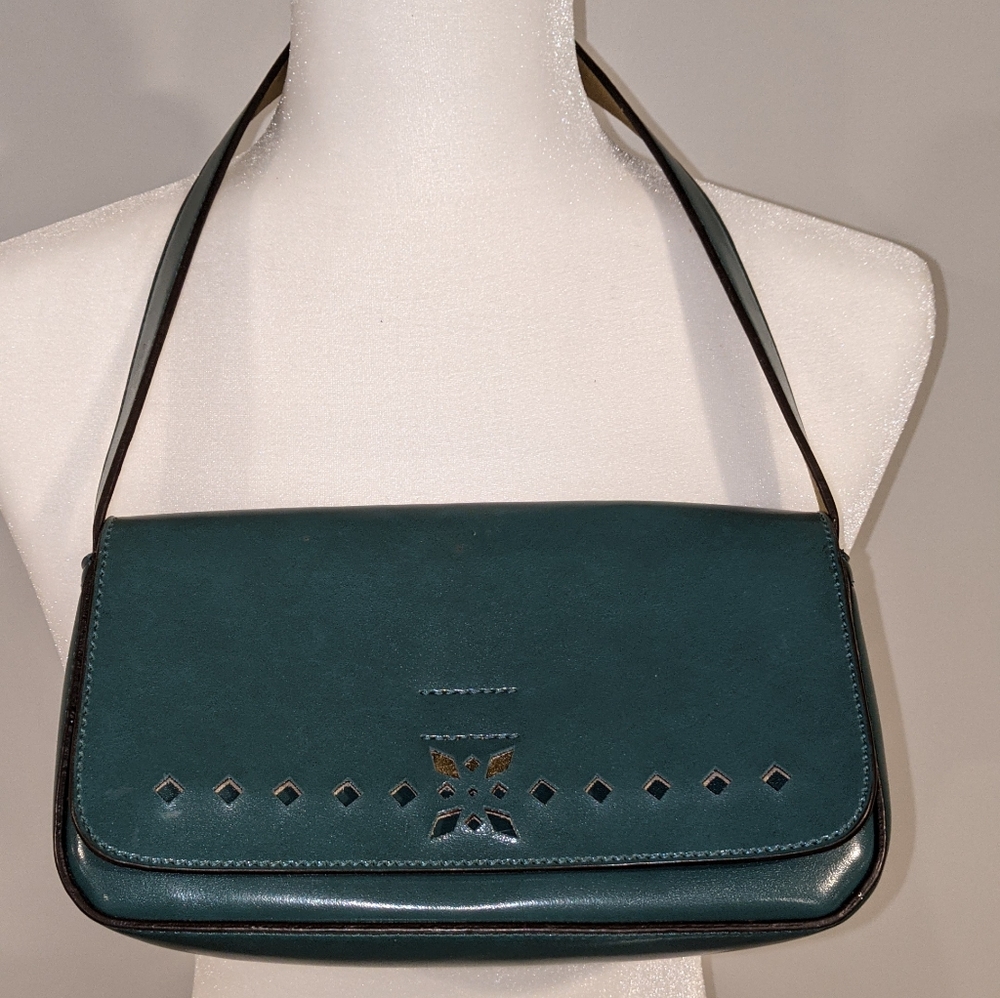 SOLD Vintage Mondani Teal Purse Handbag